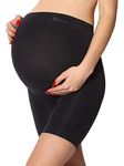 Be Mammy Women's Maternity Shorts 06 15 (Black, M)