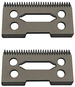 professional ceramic clipper blades 2 hole2-Hole Clipper ceramic Blade cutter,ceramic clipper replacement blades for Wahl Senior cordless Clipper, wahl sterling (2 x W Black)