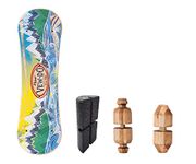 VEW-DO Grow with The Flow Bundle Including Maplewood Balance Board, Flow Roller, Zippy Roller, and Foam Teeter - Fitness, Balance, Core Workout (Beginner to Intermediate Training)