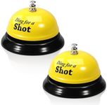 Call Bell, Service Bell Dinner Desk Bell for The Porter Kitchen Restaurant Bar Hotel Schools (2 Pack, Yellow)-Style 2