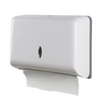 NICEME Paper Towel Dispenser,Hand Paper Towel Dispenser,Wall Mounted C-Fold Commercial Hand Towel Dispenser for Kitchen Bathroom Hotel Resturant,Holds 200 Paper-White