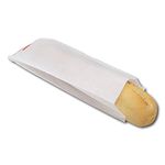 EPOSGEAR 4" x 14" (with 2" side gusset) White Thank You Greaseproof Paper Bags - Ideal for Bread, Baguettes, Batons, Subs, Baked Goods etc (1000)