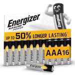Energizer Alkaline Power - AAA Batteries (16 Pack) - Triple A Battery 1.5V - Up To 50% Longer Lasting - For Everyday Devices - 100% Recyclable Packaging - 7 Year Shelf-Life [Amazon Exclusive]