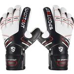 SPORTOUT Goalkeeper Gloves Kids, Football Gloves,Goalie Gloves Youth Adult with Finger Protection & 4mm Latex to Give Protection to Prevent Injuries