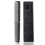 xnicx Hair Comb Professional Carbon Cutting Comb Beard Comb Mens Hair Brush Hairdressing Combs for Barber,Salon with Medium and Fine Tooth(Black)