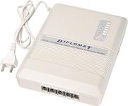 DIPLOMAT 104(1+4) EPABX System with 1 Main Port 4 intercom Port Made of Heavy Metal Duty for Home,Office use with Corded and Cordless Landline Phone