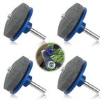 LANDIANLD Electric Sharpener for Lawn Mower Blades, Rotary Mowers & Garden Devices, Garden Tool Sharpener for Electric Hand Drill Machines, Precise Multipurpose, 4 Pcs (Blue)