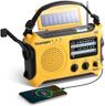 Kaito KA500 5-Way Powered Solar Power,Dynamo Crank, Wind Up Emergency AM/FM/SW/NOAA Weather Alert Radio with Flashlight,Reading Lamp and Cellphone Charger, Yellow