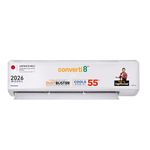 Panasonic 1.5 Ton 3 Star Inverter Split AC (DustBuster Tech,Smart Auto Cool,Higher Airflow,55°C Oper.,Copper Cond.,8in1 Convertible 2-Way,Powerful Mode,PM0.1 Filter,CS/CU-SU18BKY3T,2026 Model,White)