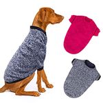 SUPJADE 2Packs Large Dog Jumper - Sweaters Outfits Clothes Apparel for Winter Warm Holiday Xmas Pet Costumes (Small (Chest:62cm,Back:45cm))