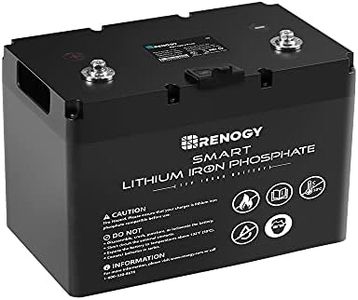 Renogy 12V 100Ah Smart LiFePO4 Lithium Iron Phosphate Battery Deep Cycle Battery, Built-in BMS, 4000+ Cycles, Perfect for Trolling Motor, RV, Camping, Marine, Off-Grid System