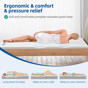 WOWTTRELAX 2-Inch Memory Foam Mattress Topper, Double Size