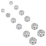 Silver Earrings Stud For Women Girls Men, 6 Pairs Small Sleeper Cartilage Studs Cubic Zirconia Stud Crystal Diamond Earrings Set Jewellery For Multiple Piercing Women Girls Mens (6 Pairs)