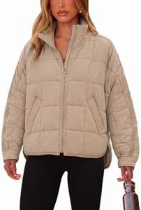 Omoone Womens Lightweight Quilted Puffer Jacket Casual Padded Coat