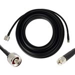 NETBOON LMR400/HLF400 Low Loss Coaxial Cable N Male to SMA Male Plug Connectors for 4G 5G LTE Router, GPS, Radio (20 meters)-Black