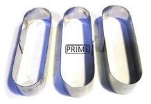 Prime Bakers and Moulders Stainless Steel hot Dog bun Ring 6.5 Inches Long - 3 Pieces