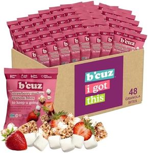 B'cuz Strawberry Mallow Granola Bites Box, Gluten Free, 1 oz Each (48 Pack