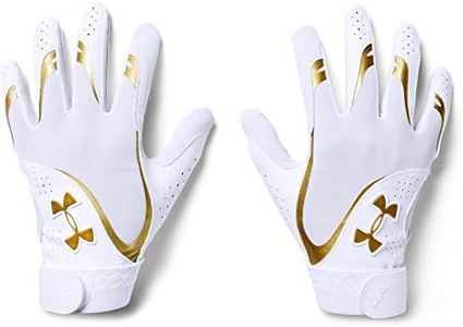 Under Armour Women's Radar 20 Softball Gloves , White (101)/Metallic Gold , X-Large