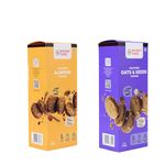 Ancient Roots Combo of Almond Cookies and Oats & Seeds Cookies - 150g of Each (Pack 2) / Delicious Biscuits (16-18 Pcs) / For Healthy Snacks/Breakfast / Best Paired with Tea & Coffee / 100% Butter & Jaggery Cookies