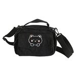 DWDC Crossbody Bags for Girls Women Canvas Purses for Teen Girls Lightweight Mini Purse Bag Cute Purse Bear Cell Phone