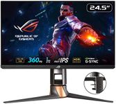 ASUS ROG Swift 360Hz PG259QNR 24.5” HDR Gaming Monitor, 1080P Full HD, Fast IPS, 1ms, G-SYNC, ULMB, NVIDIA Reflex Latency Analyzer, HDMI DisplayPort USB, Desk Mount Kit, VESA Wall Mountable, HDR10