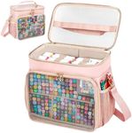Wigojoy Large Double-Layer Marker Organizer Case for 200-300 Markers, Pink