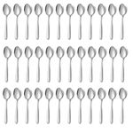 Pleafind 36-Pcs Teaspoons Set, 6.2 Inch Spoons Silverware, Stainless Steel Tea Spoons, Small Spoons, Mirror Polished Teaspoon, Dessert Spoons for Home, Restaurant, Dishwasher Safe