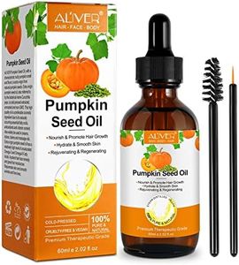 Pumpkin Seed Oil for Hair Growth, Organic Pumpkin Seed Oil(2.02 oz) for Hair, Eyelashes & Eyebrows, Skin, Massage, Hair Oil - Antiaging Pumpkin Oil Extract - Cold Pressed Hair Growth Oil (Pumpkin Seed Oil)