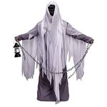 Men's Scary Ghost Hooded Robe Halloween Costume