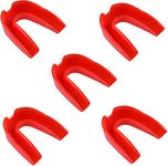 Slim Fitness SET OF 5 Professional Dental Guard Teeth Grinding Gum Shield Mouth guard Boxing judo MMA Thai boxing Basketball Ice hockey and for all other sports available in five colours (Red)