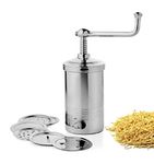 OZXI Pack of 1 Stainless Steel Sev Chakli/Murukku/Sancha Maker Machine with 6 Different Jalis, Medium, Silver