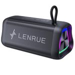 LENRUE Portable Bluetooth Speaker,12W Bluetooth Speaker Wireless with Bluetooth 5.1,Hi-Fi Stereo Sound,IPX5 Waterproof,TF Card Support, RGB Lighting,18 Playtime,Perfect for Parties, Travel, Home