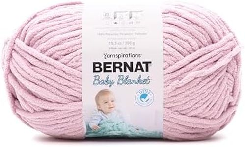 Bernat Baby Blanket Baby Pink Yarn - 1 Pack of 300g/10.5 oz - 100% Polyester - #6 Super Bulky - 220 Yards - Knitting/Crochet