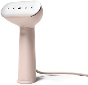 Steamery Handheld Clothes Steamer Cirrus 3, 1200W, US Plug, Heated Ironing Plate, Fast Heat Up, Garment Wrinkle Remover, Rose
