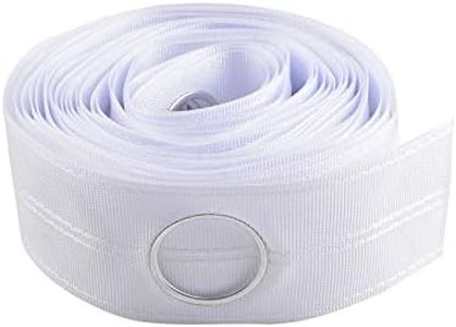 INCREWAY Cinta de cortina, 10 metros/10.9 yardas, cinta de ojales para cortinas perforadas, cabecera de cortina para decoración de bricolaje, color blanco