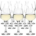 Homiu Wine Glass 330ml White or Red Long Stem Premium Finish Florence Design Glasses (24 Pack)