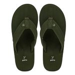 YOHO Bubble Men Olive soft slippers | comfortable and stylish flip flop slippers for Men in exciting colors | Daily Use| Lightweight | Anti Skid Chappal | Bubbles Size- 8