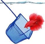 SunGrow Betta Fish Net, Secure Delicate Fin, 5x4 Inches with 11 Inches Handle, Extra Soft Nylon Net, Easy Routine Aquarium Tank Maintenance, Fish Tank Supplies