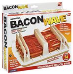 Emson Bacon Wave, Microwave Bacon Cooker, New, 9.96" x 8.03" x 0.37" (Length x Width x Height), White
