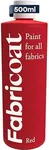 Fabricoat Fabric Paint for Furniture - Restore or Change The Color of Couches, Chairs, Upholstery, Soft Furnishings, Car Interiors, Clothing, & Footwear (17oz / 500ml, Red)