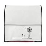 kwmobile Cover Compatible with KitchenAid 4,3-4,8 liter - Cover with Design - Dandelion Love Black/White