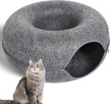 Glaceon Cat Tunnel Bed, Cat Cave Bed,Cat Cave for Multiple Cats, Indoor Cat Beds - Large Pet Cat House, Removable Round Felt and Washable Interior for Small Cats (GL-01)