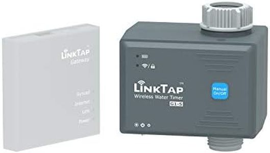 LinkTap G1S Wireless Water Timer (Requires Gateway), Smart Irrigation Hose Faucet Timer, Greater Range Than WiFi Sprinkler Timer, 2 Year Battery Life, Weather Aware, Alexa