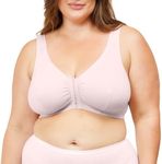 Leading Lady Women's Plus Size Sleep Leisure Cotton Bra, Pink, 36 F/G/H