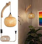 Frideko Bamboo Lantern Plug in Wall