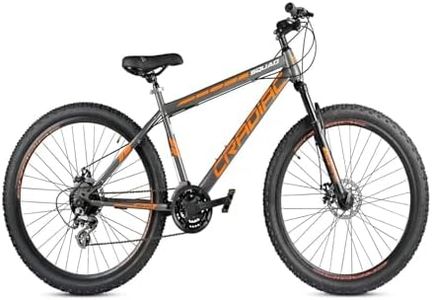 Cradiac Squad 21 Speed High Performance Steel Mountain Cycles for Men with Front Suspension & Dual Disc Brake 21 Geared MTB Bike 29 T | Ideal for 15+ Years, Unisex, Frame Size : 18.5 inch