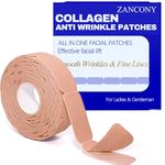 Collagen Tape - Zancony 125 Pcs Pre Cut Face Tape for Wrinkles, Flexible Full Facial Wrinkle Patches, Smooth Fine Lines & Lifting Sagging Skin, Overnight Anti Wrinkle for Forehead, 11's, Zygo