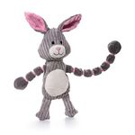 Outward Hound Thunda Tugga Bunny Plush & Squeaky Dog Tug Toy