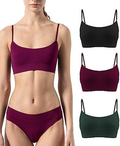Risalti Sujetador Sin Aros Hombros Estrechos 3 Piezas - Bralette Mujer en Microfibra, más Suaves Que el Sujetador Deportivo Mujer, Sujetador Elástico Ropa Mujer Sin Costuras - Made in Italy