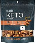 Ratio Toasted Almond Granola Cereal, 2g Sugar, Keto Friendly, 8 OZ Resealable Cereal Bag